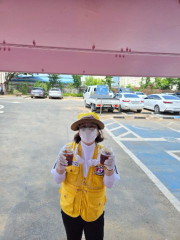 경남 산청 수해지역 커피봉사