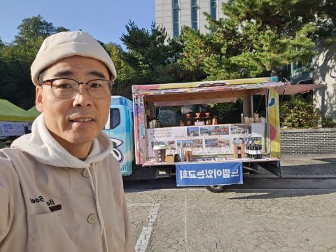장석교회 도농 농산물 판매 지저스커피트럭 사역