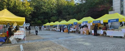 장석교회 도농 농산물 판매 지저스커피트럭 사역