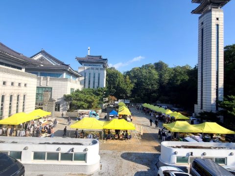 장석교회 도농 농산물 판매 지저스커피트럭 사역