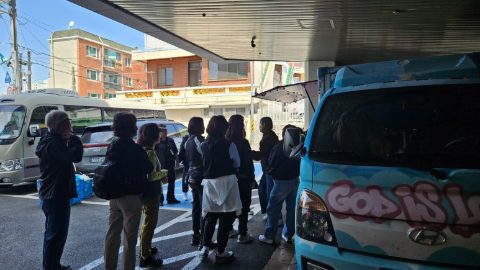 부산 시각장애인 건강 걷기 대회 사역